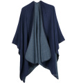 Damen Warmer Schal Wrap Cape Winter Cardigan Pullover vorne offen Poncho